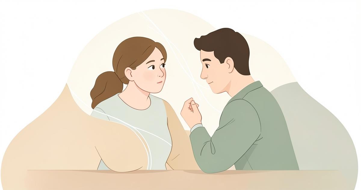 Illustratie van een gesprek waarin iemand NLP-vaardigheden toepast